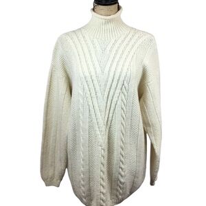 ICE Gorgeous Cream Cable Knit Wool Sweater